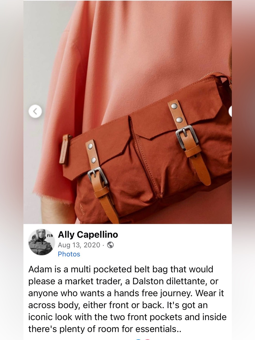 Ally Cappellino Black Crossbody Utility Bag